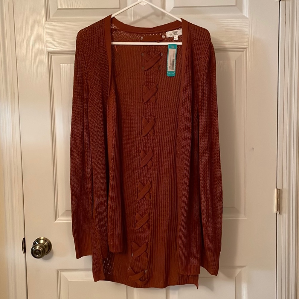 Pinque Burnt Orange Cardigan